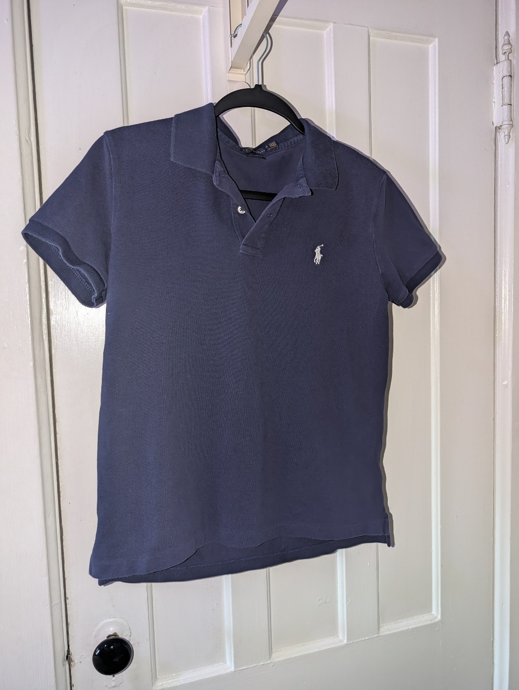 Polo Ralph Lauren Women's Classic Fit Blue Polo Shirt Medium Embroidered Pony